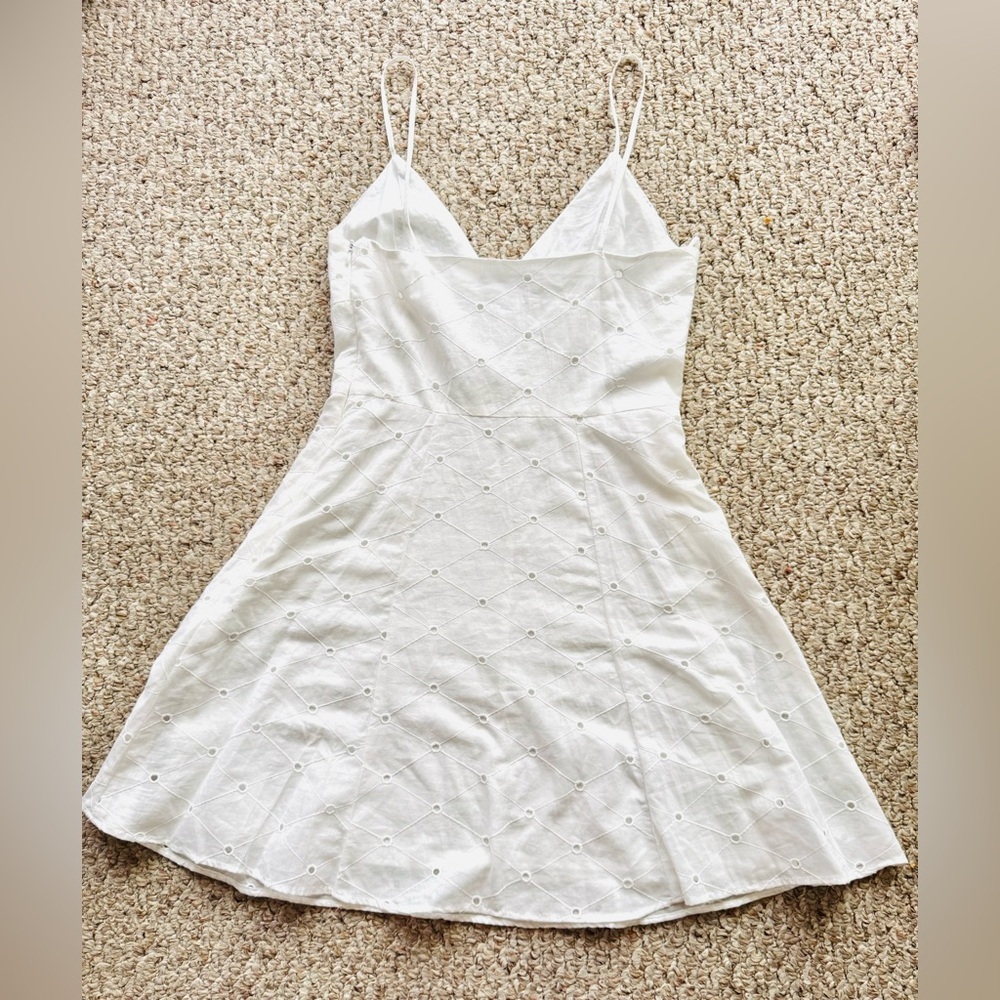 Zara Strappy Mini Dress with Eyelet Embroidery Size XS - Picture 6 of 8